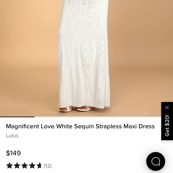 Lulus Magnificent Love White Sequin Strapless Maxi Dress - Picture 8 of 11